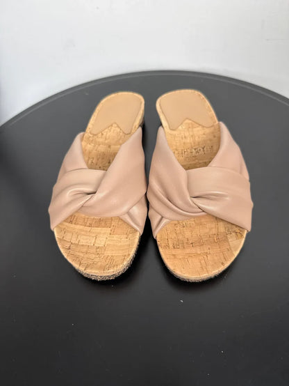 Flattered Lou Beige Vegan-skinnsandaler NWOT
