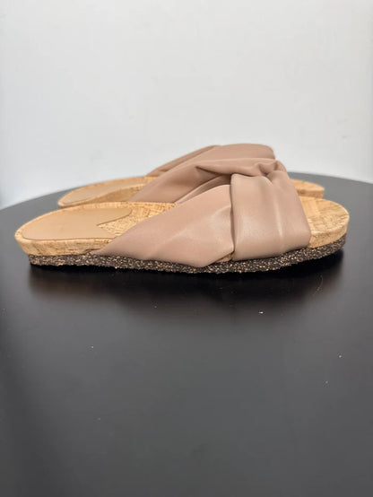Flattered Lou Beige Vegan-skinnsandaler NWOT