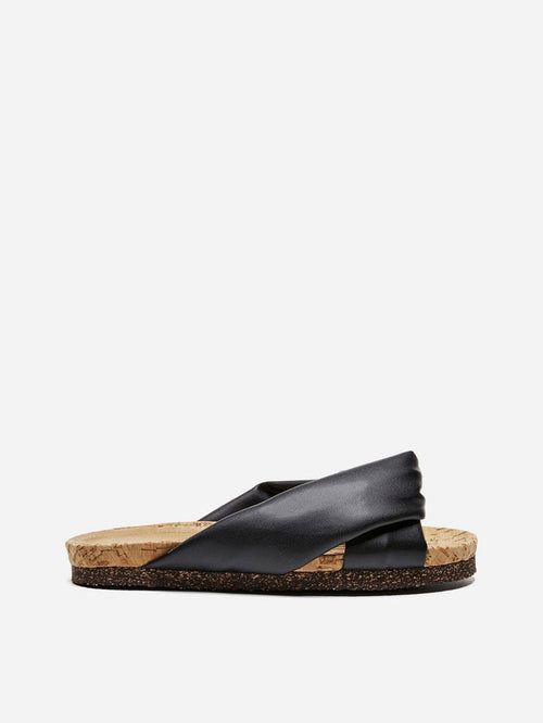 Flattered Lou Black Vegan-skinnsandaler NWOT