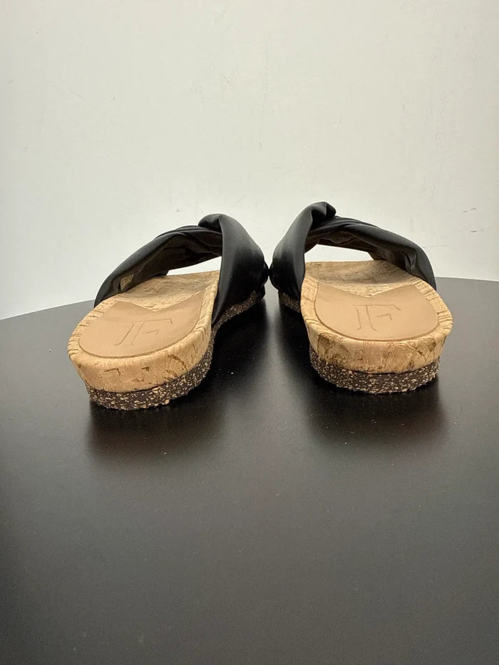 Flattered Lou Black Vegan-skinnsandaler NWOT