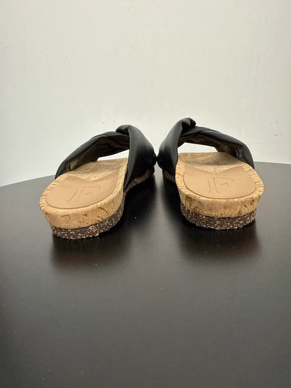 Flattered Lou Black Vegan-skinnsandaler NWOT