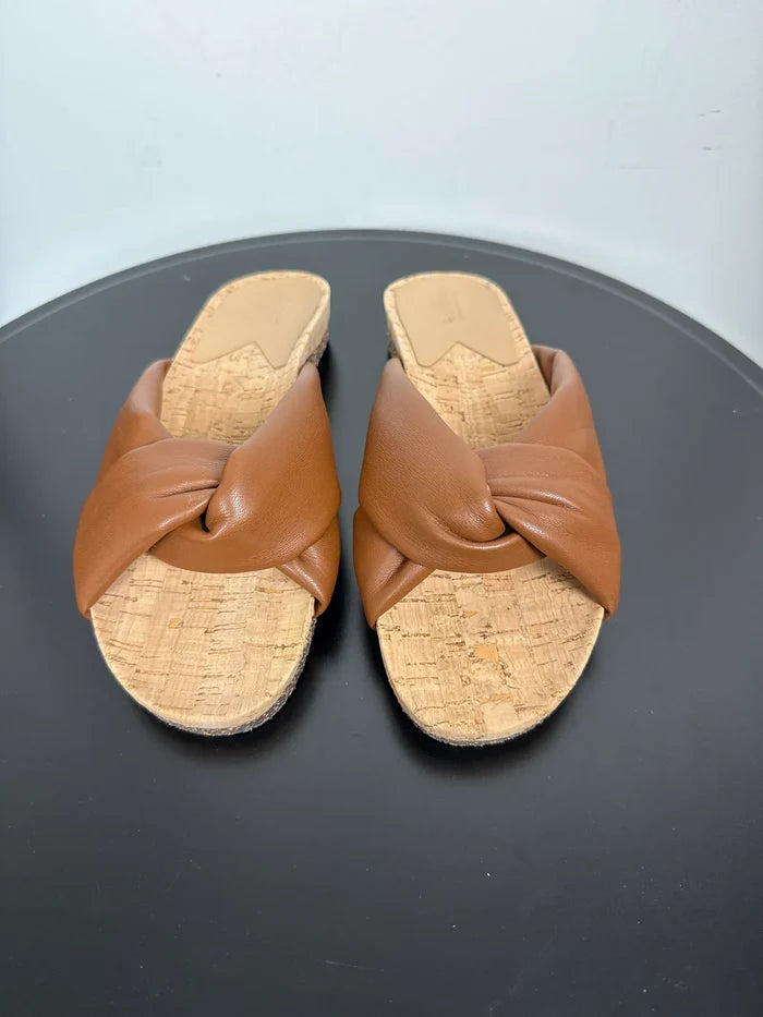 Flattered Lou Brown Vegan-skinnsandaler NWOT