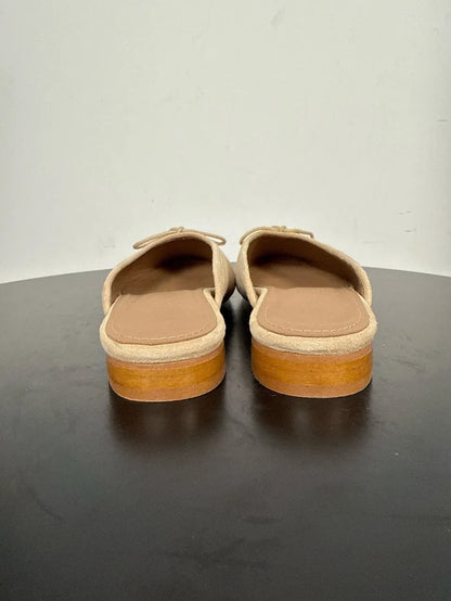 Flattered Malva Beige Suede-ballerinaskor
