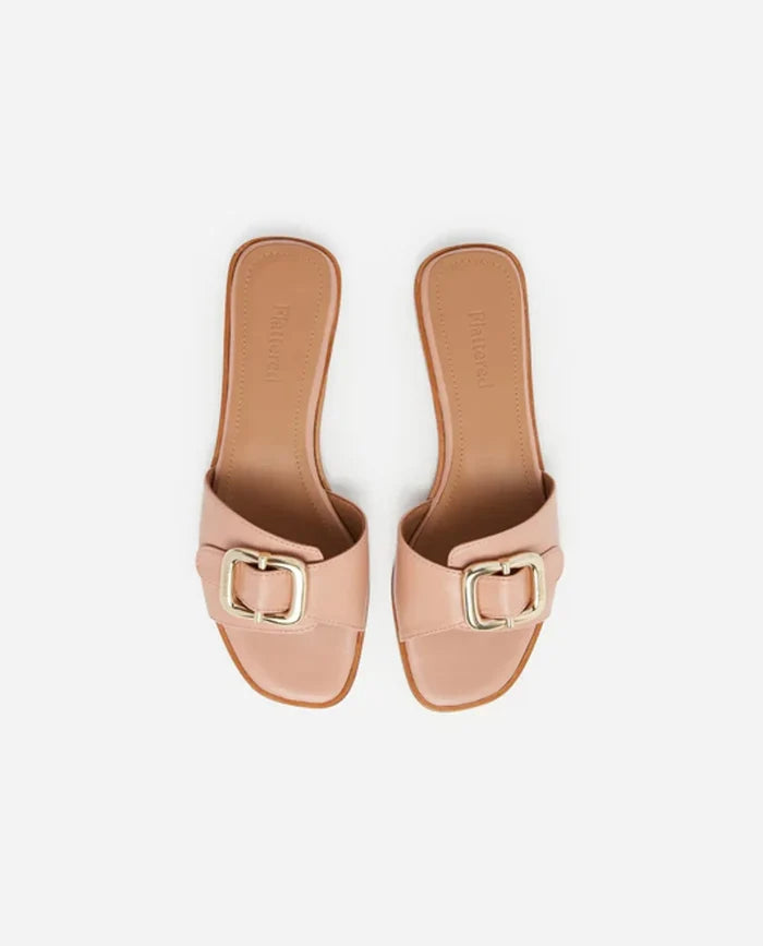 Flattered Mimi Pink-skinnsandaler