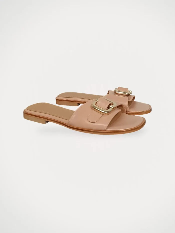 Flattered Mimi Pink-skinnsandaler