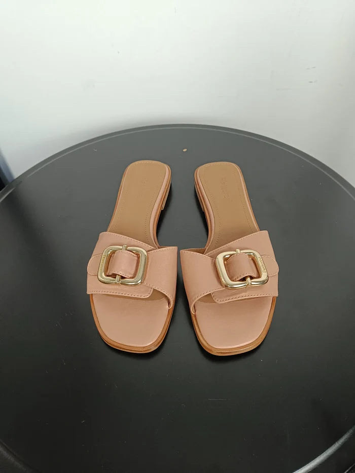 Flattered Mimi Pink-skinnsandaler