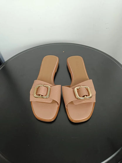 Flattered Mimi Pink-skinnsandaler