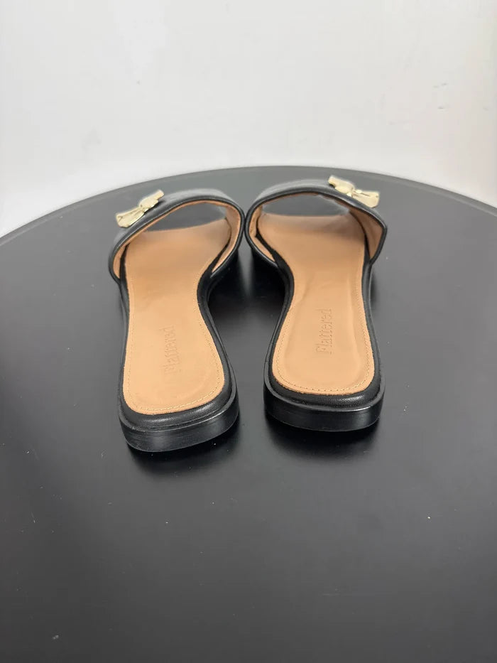 Flattered Mira Black Leather-skinnsandaler
