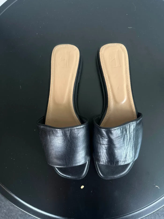 Flattered Mouna Leather Black-skinnsandaler
