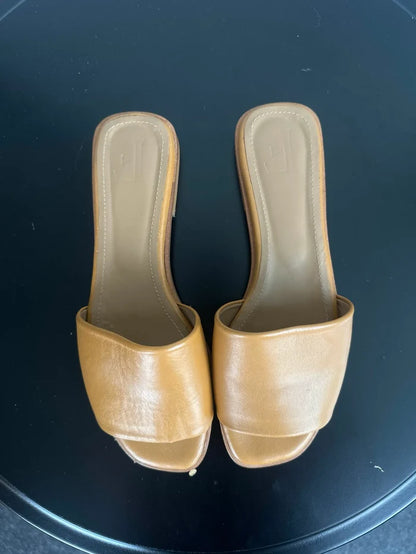Flattered Mouna Leather Cognac-skinnsandaler