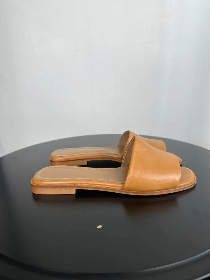 Flattered Mouna Leather Cognac-skinnsandaler