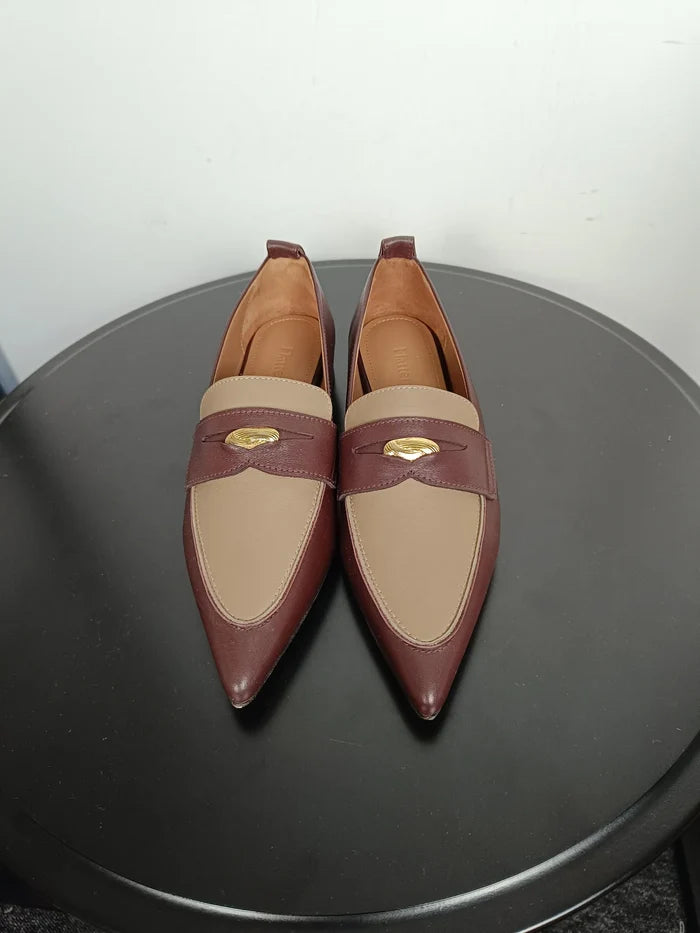 Flattered Penelope Brown-skinnloafers