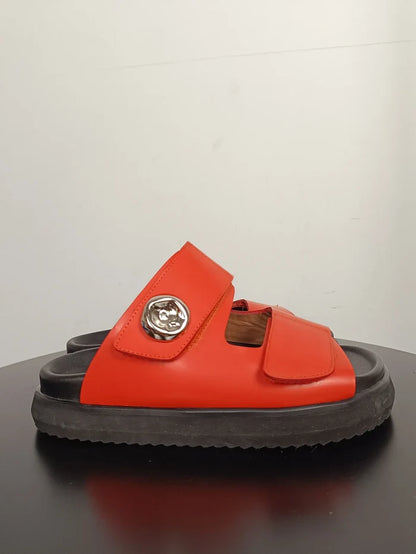 Flattered Red Chunky Sandals-skinnsandaler NWOT