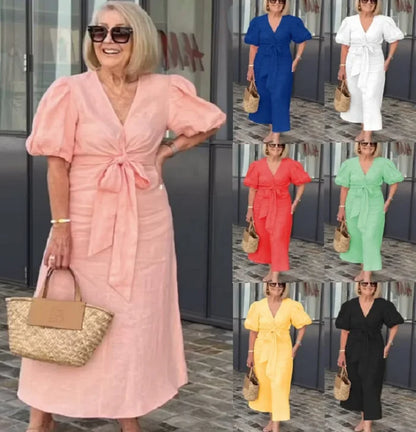 Holly - Elegant V-Neck Dress