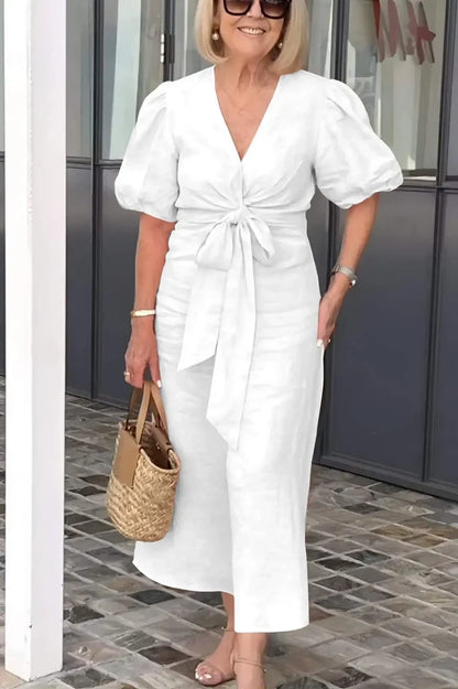 Holly - Elegant V-Neck Dress