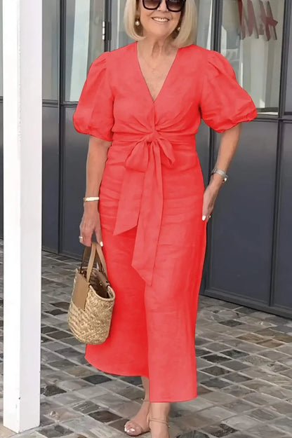 Holly - Elegant V-Neck Dress
