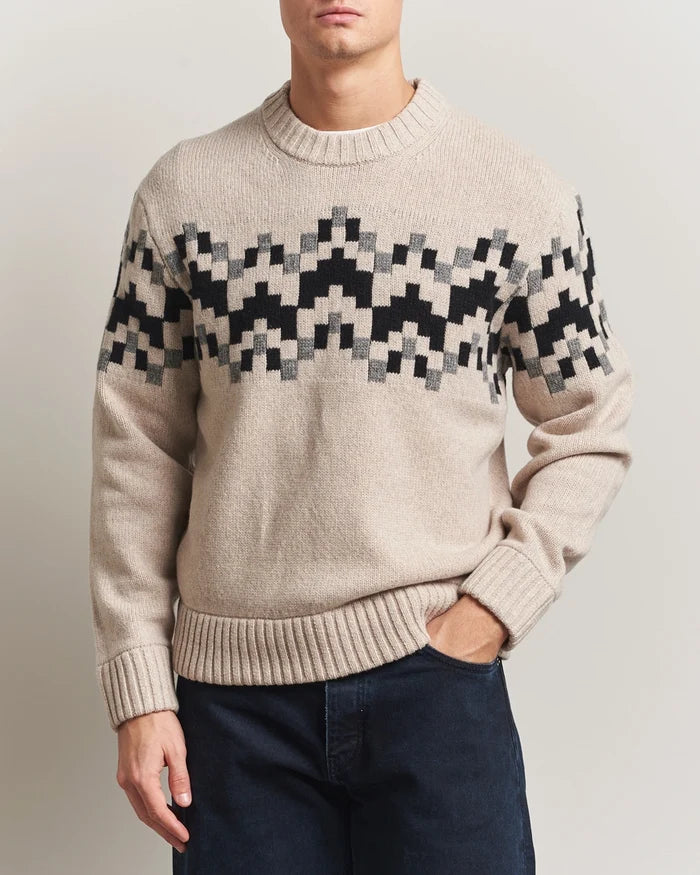J.Lindeberg Faris Fair Isle Knit-ulltröja