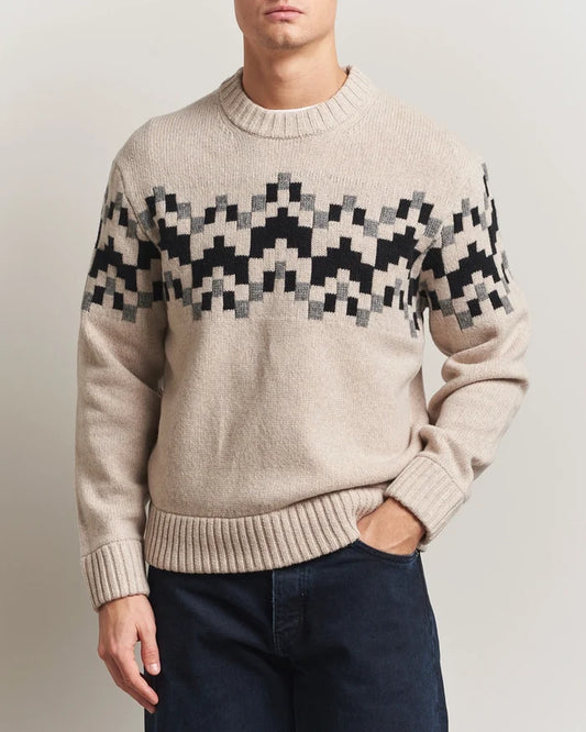 J.Lindeberg Faris Fair Isle Knit-ulltröja
