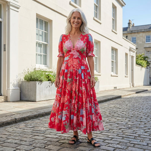 JOCASTA – RADIANT BLOOM FLOWING MAXI DRESS