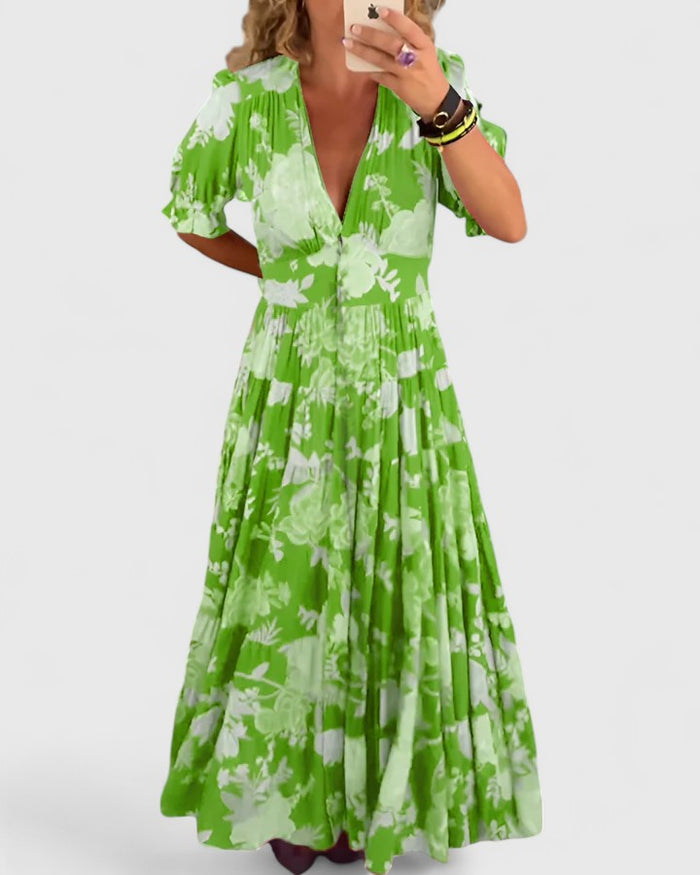 JOCASTA – RADIANT BLOOM FLOWING MAXI DRESS