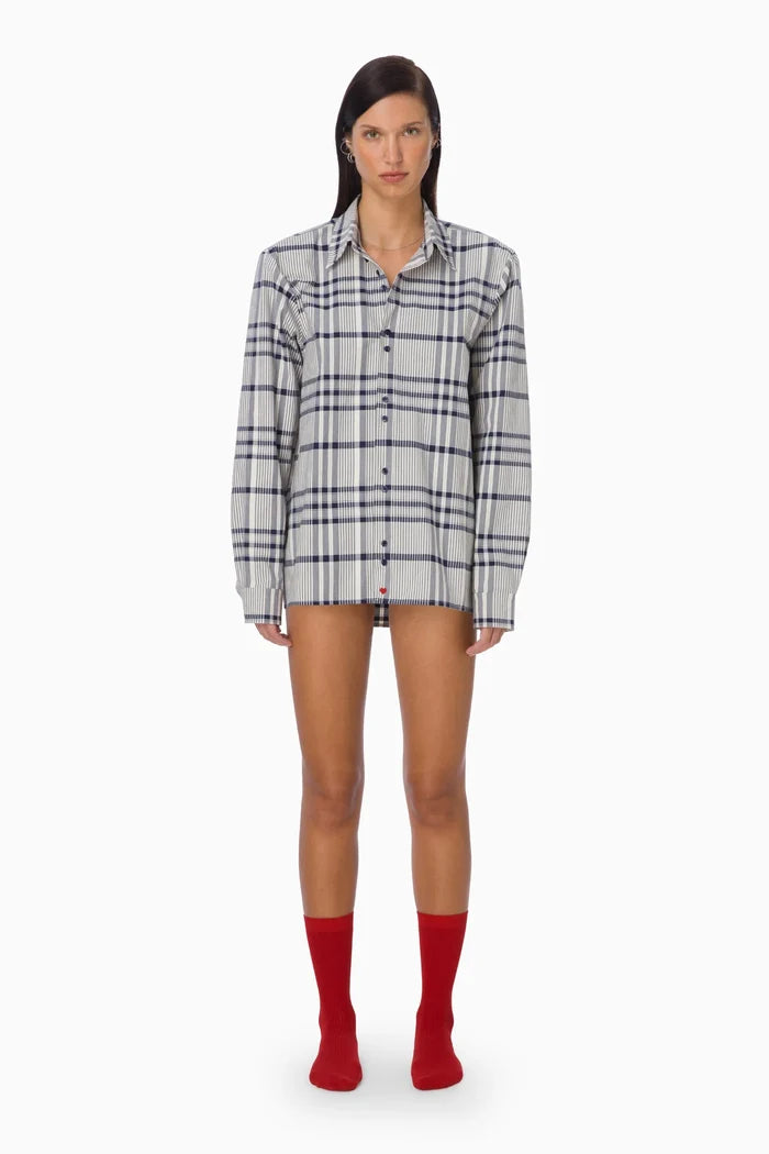 Mi Magic Love Ease Boyfriend Shirt-skjorta NWT