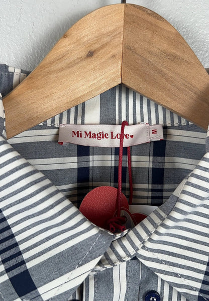 Mi Magic Love Ease Boyfriend Shirt-skjorta NWT