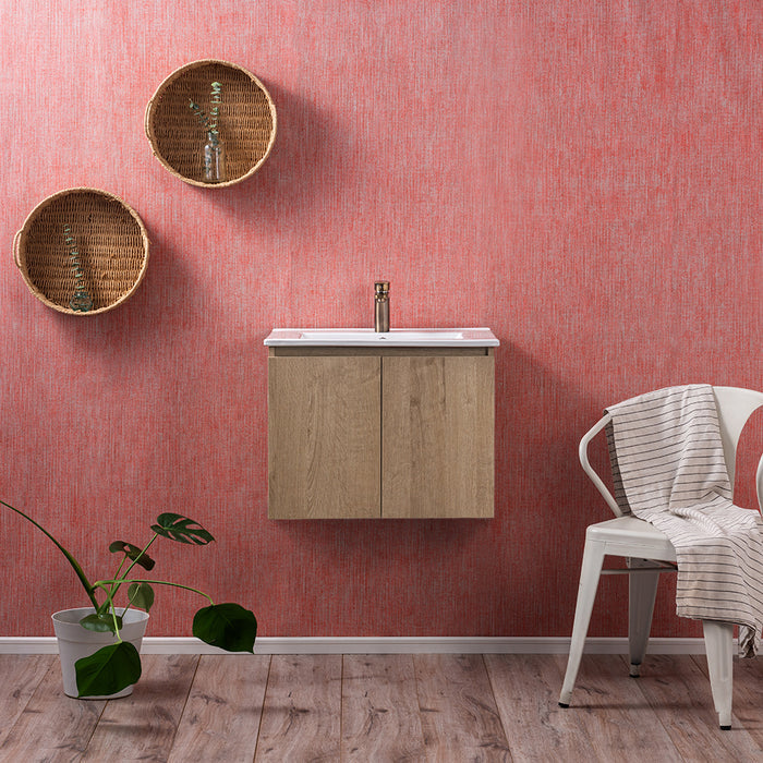 Mueble Vanitorio Ermes Nogal + Cubierta 60x46x50 cm