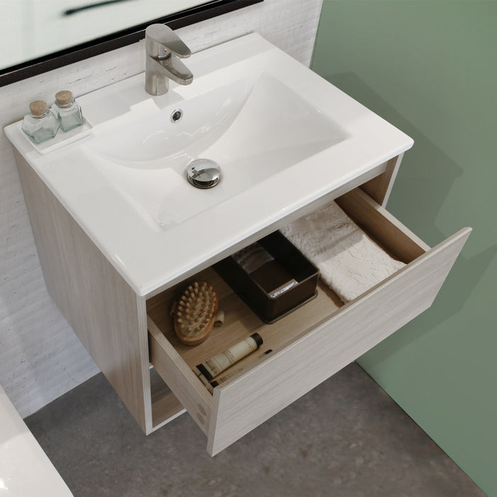 Mueble Vanitorio Zoé Acácia + Cubierta 80x46x50 cm