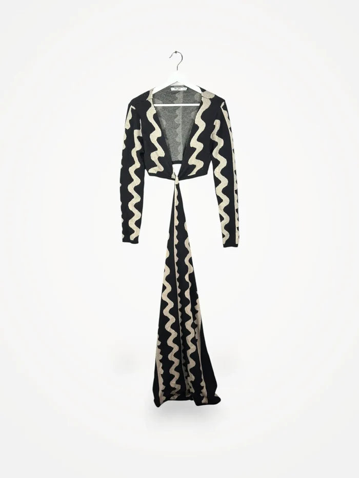 NA-KD Cut Out Knitted Maxi-klänning