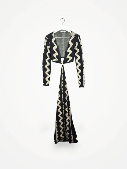 NA-KD Cut Out Knitted Maxi-klänning