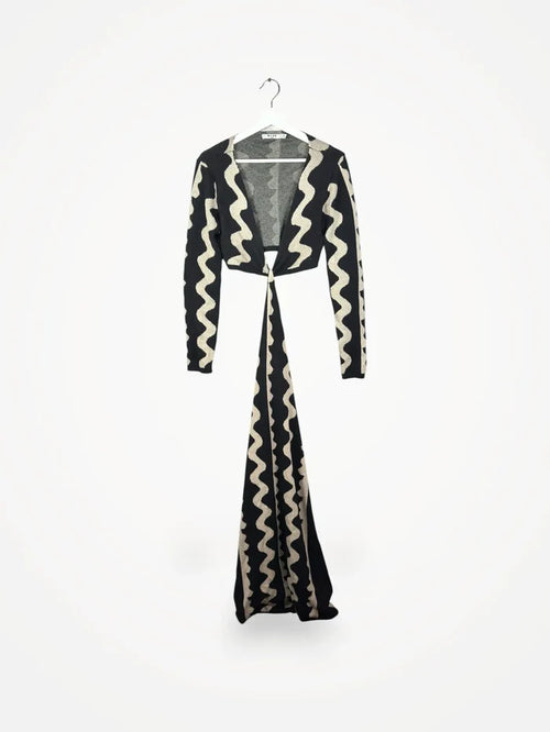 NA-KD Cut Out Knitted Maxi-klänning
