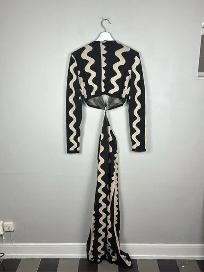 NA-KD Cut Out Knitted Maxi-klänning