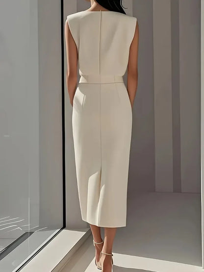 Nadine - Midi Dress with Side Slit