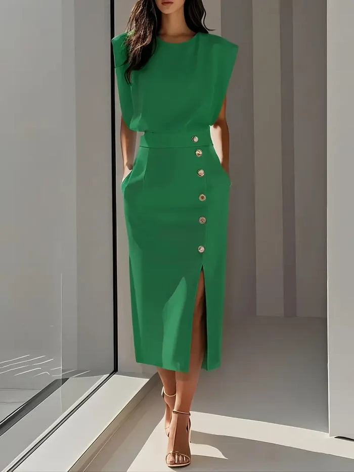 Nadine - Midi Dress with Side Slit