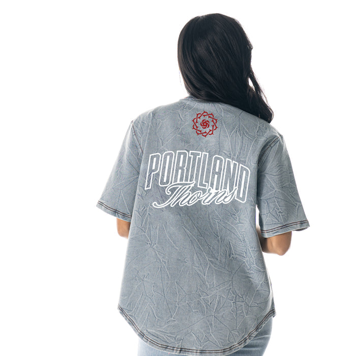 PORTLAND THORNS FC MEN'S DENIM BUTTON UP SHIRT