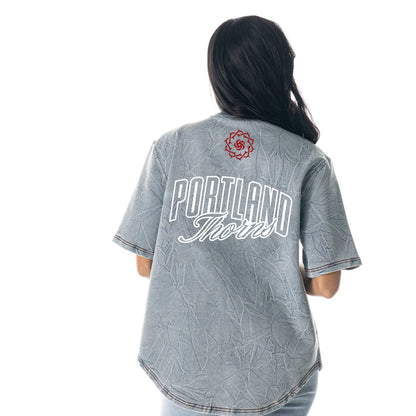 PORTLAND THORNS FC MEN'S DENIM BUTTON UP SHIRT
