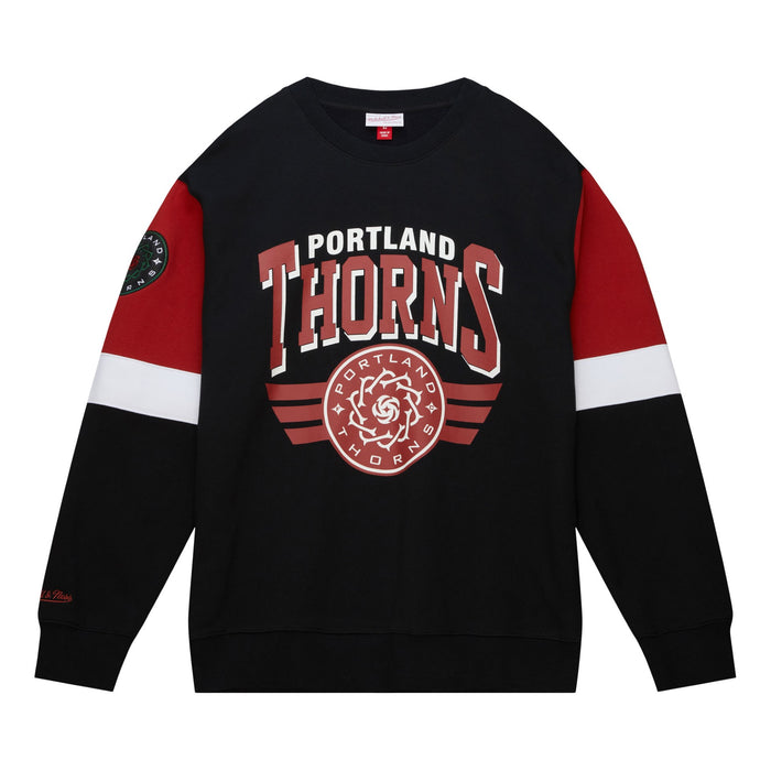 PORTLAND THORNS FC MEN'S LONG SLEEVE ALL OVER CREW NECK