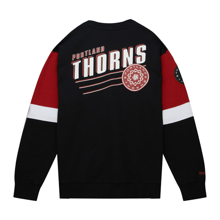 PORTLAND THORNS FC MEN'S LONG SLEEVE ALL OVER CREW NECK