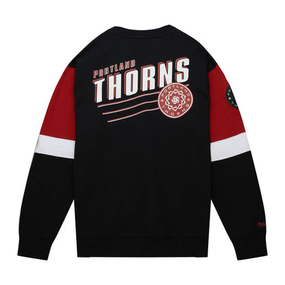 PORTLAND THORNS FC MEN'S LONG SLEEVE ALL OVER CREW NECK
