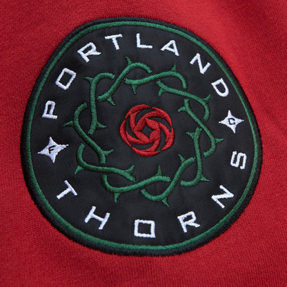 PORTLAND THORNS FC MEN'S LONG SLEEVE ALL OVER CREW NECK
