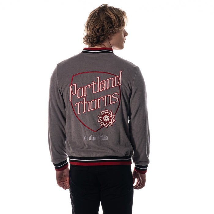 PORTLAND THORNS MEN'S TERRY BUTTON BOMBER
