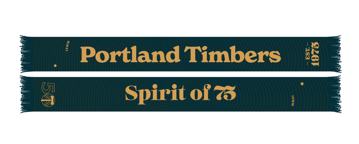 PORTLAND TIMBERS FC 2025 FOREVER GREEN & GOLD SCARF