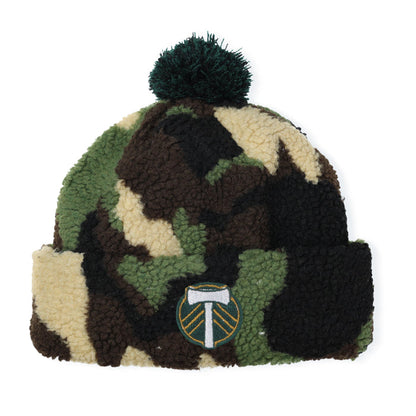 PORTLAND TIMBERS FC CAMO SHERPA LIGHT UP BEANIE