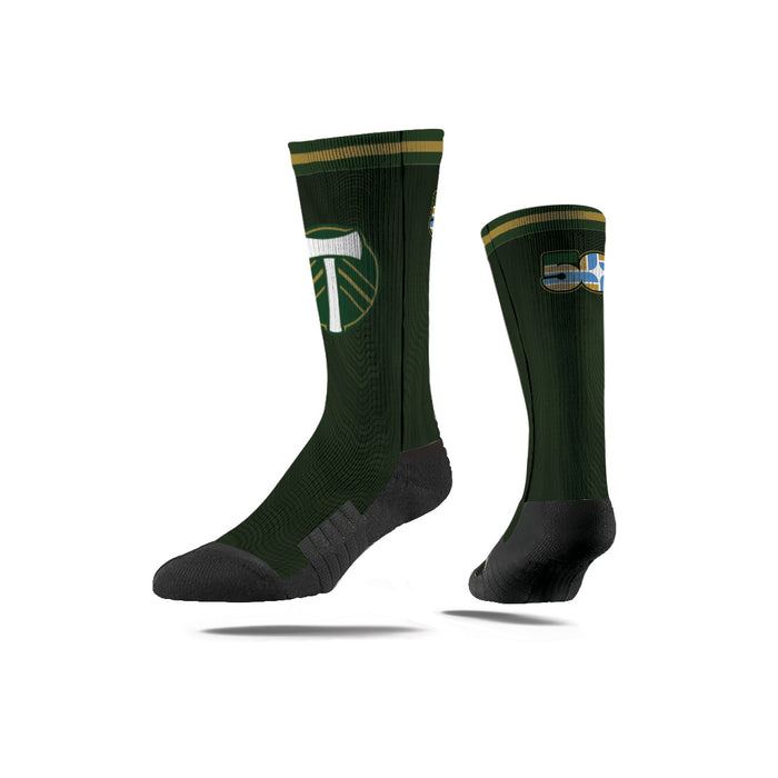 PORTLAND TIMBERS FC FOREVER GREEN & GOLD SOCKS