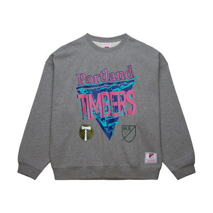 PORTLAND TIMBERS FC MEN'S 90'S REFLECTIVE CREWNECK SWEATSHIRT