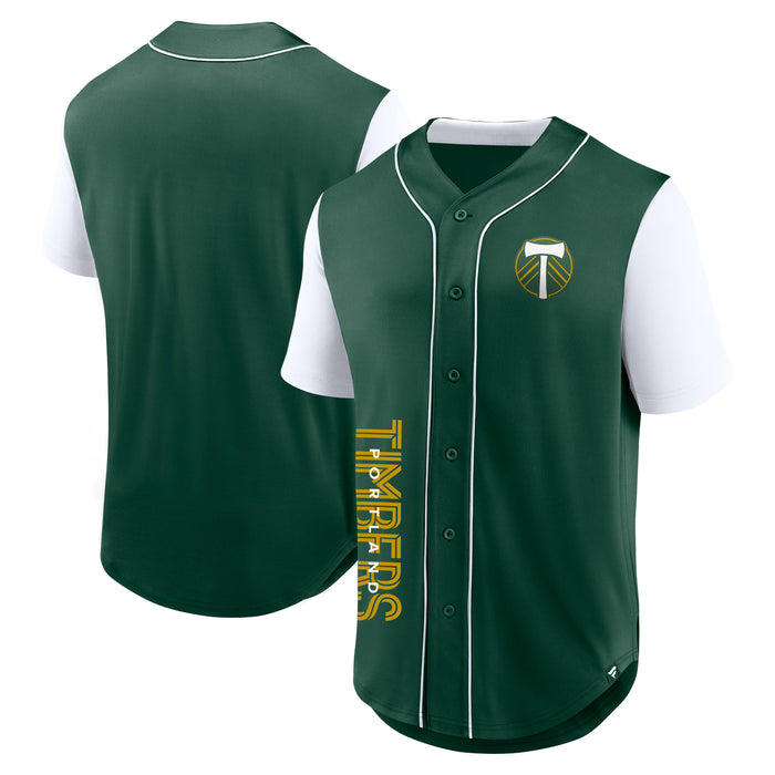 PORTLAND TIMBERS FC MEN'S BUTTON DOWN BALANCE FASHION JERSEY