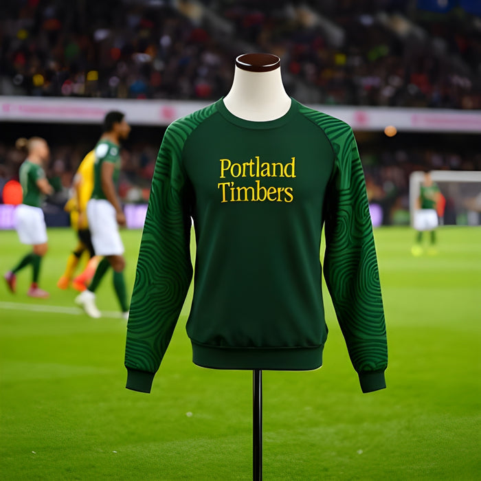 PORTLAND TIMBERS FC MEN'S FOREVER GREEN & GOLD CREWNECK