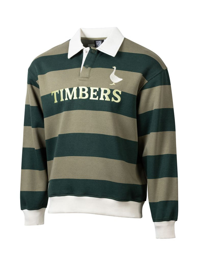 PORTLAND TIMBERS FC MEN'S LONG SLEEVE CIVIC STADIUM RUGGER SWEATER