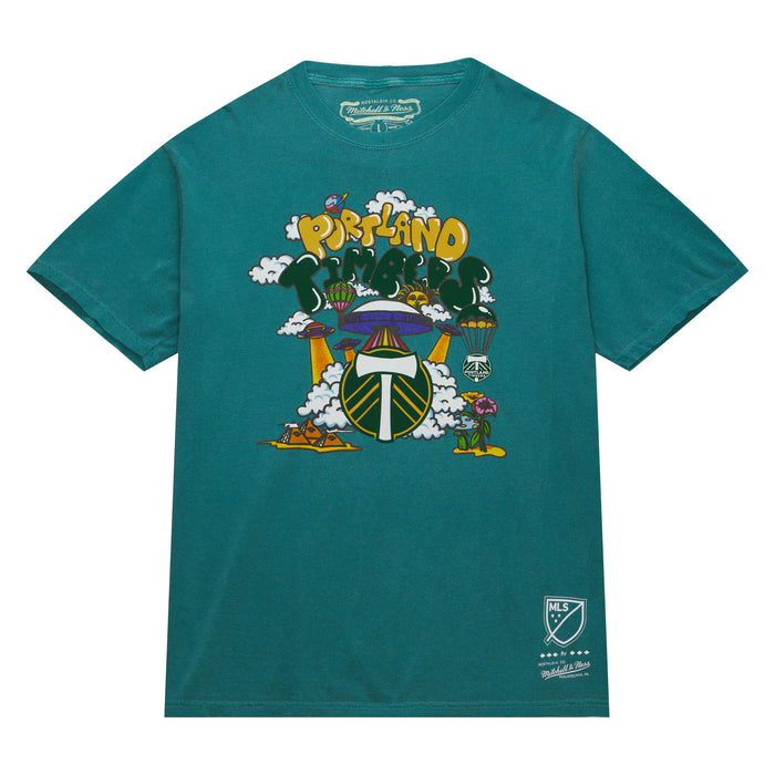 PORTLAND TIMBERS FC MEN'S SHORT SLEEVE PSYCHEDELIC TEE