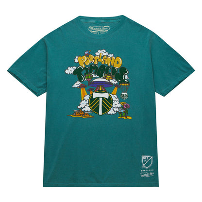 PORTLAND TIMBERS FC MEN'S SHORT SLEEVE PSYCHEDELIC TEE